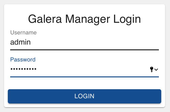 Galera Manager Login